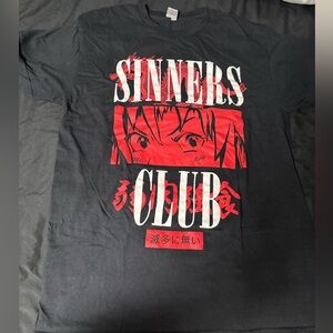 Sinners Club Kids Graphic Tee - Black and Red